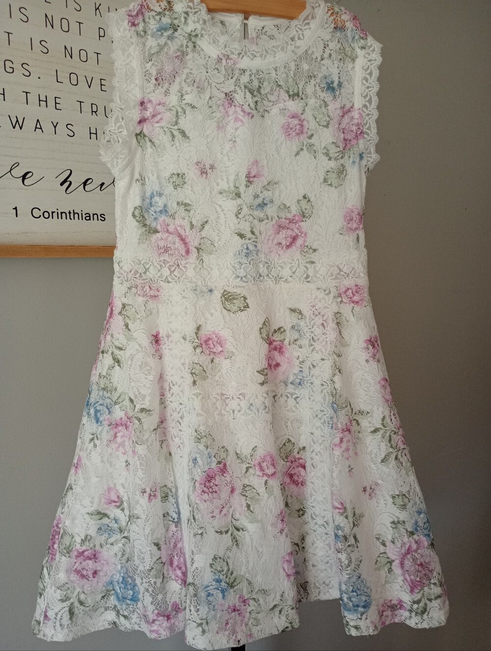 Girls Dress Size 8 Floral Lace Dress Girls 8
